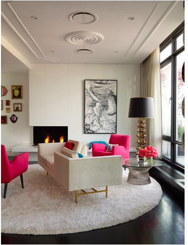 Hot Pink:  Living Room