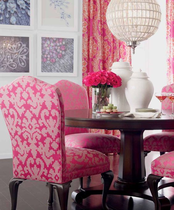 Hot Pink:  Dining Room Chairs