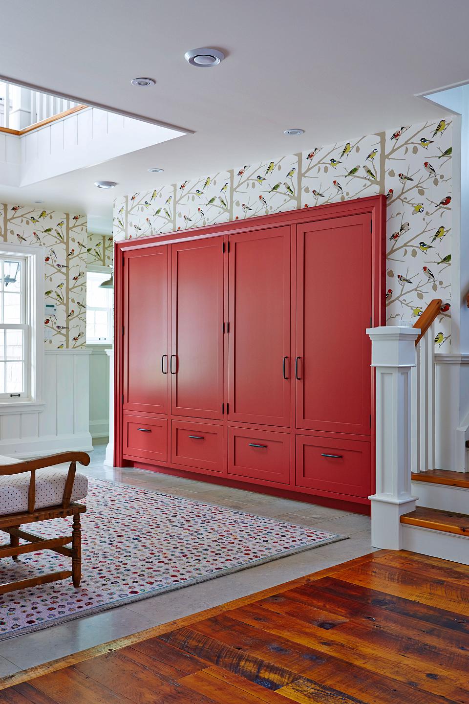 A large built-in closet/mudroom for all the summer gear