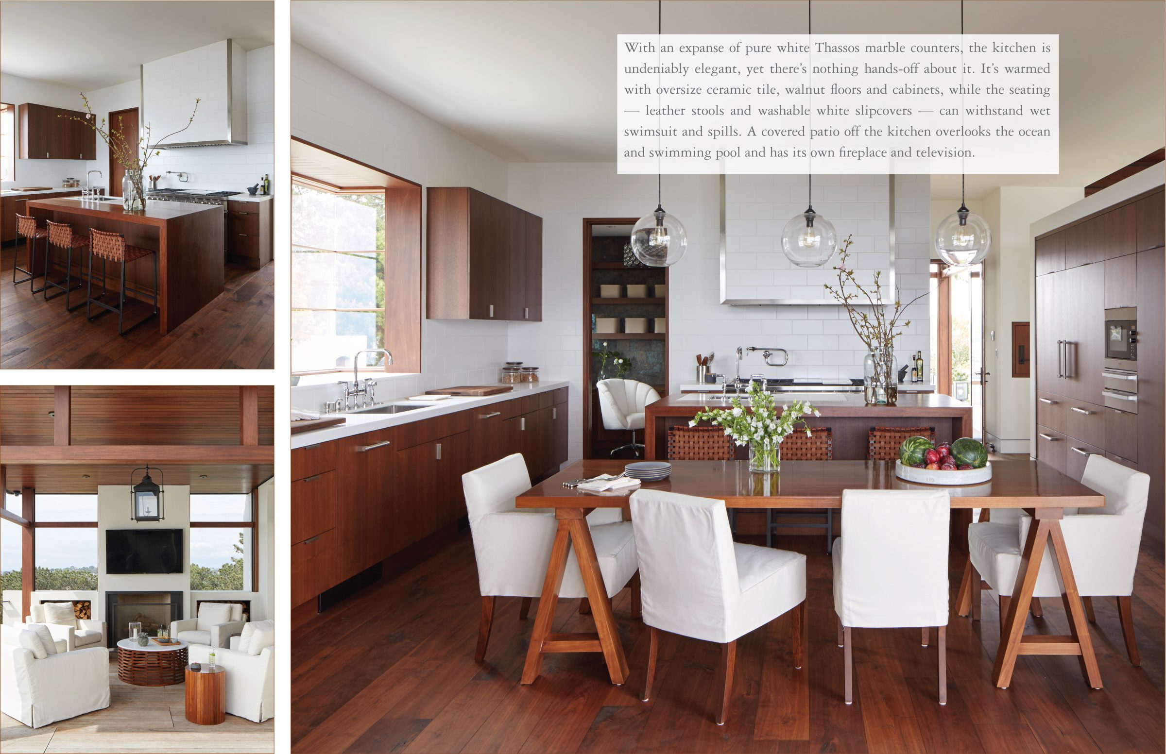 Beach Pretty Style: The Seaside House by Mark J. Williams..Take a Tour. The Pure White Counter Top is from Thassos Marble .