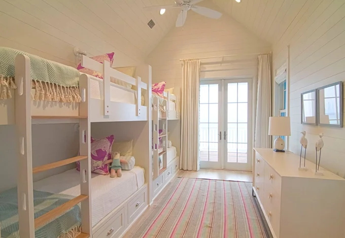 Beach Pretty Girl's Bunk Beds