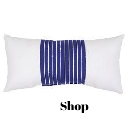 Blue and White Pillow