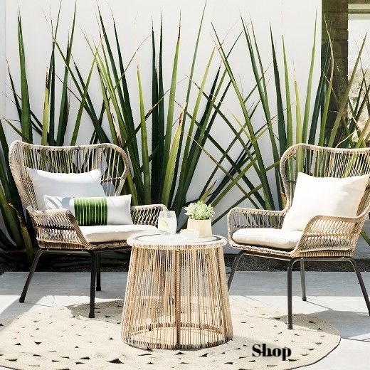 Rattan Chairs and Table