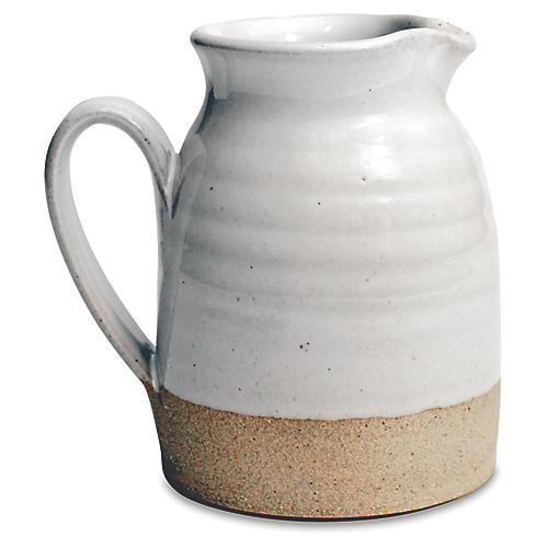 Bell Pitcher-Natural/White