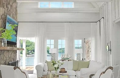 Cottage style-white slip covered furniture…