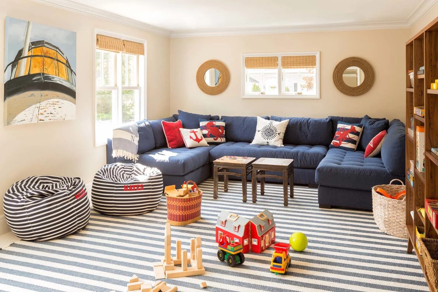 A family friendly family room, a must in any beach house.