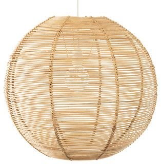 Palau Continuous Weave Wicker Ball Pendant Lamp, Large, Natural