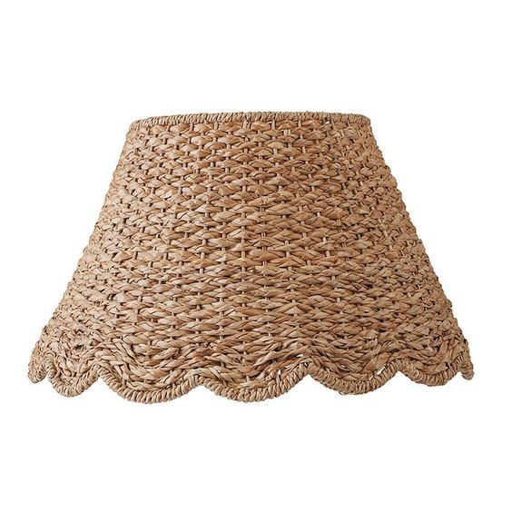 Scalloped Seagrass Tapered Handwoven Table Lamp Shade