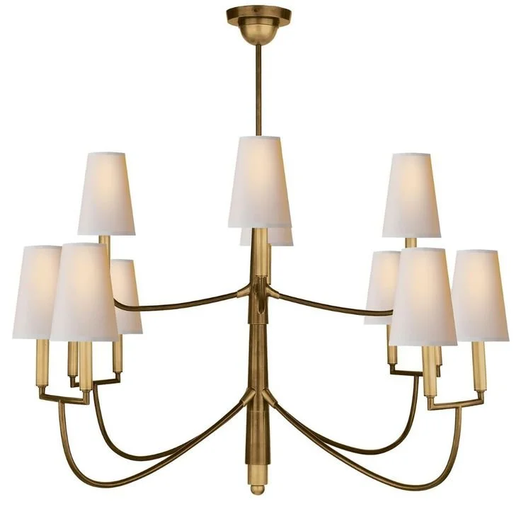 Thomas O'Brien Farlane 48 Inch 12 Light Chandelier