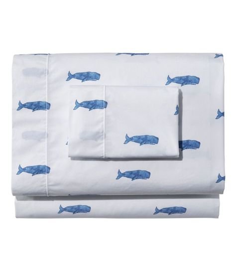 Whale Percale Sheet Collection