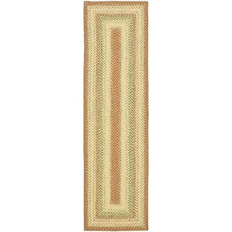 Georgina Geometric Handmade Braided Area Rug in Rust/Orange