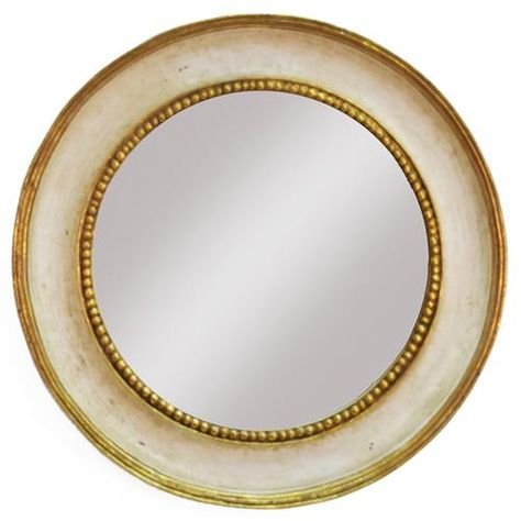 Cilla French Country Gold Frame Clear Round Wall Mirror