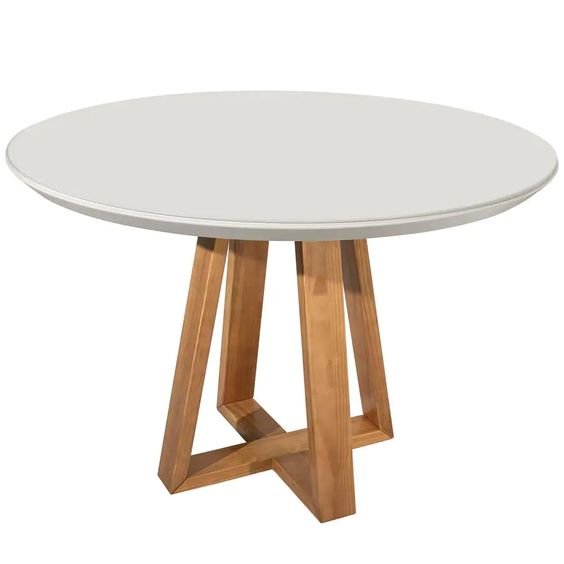 Rochelle Off White 45.27 in. Round Dining Table