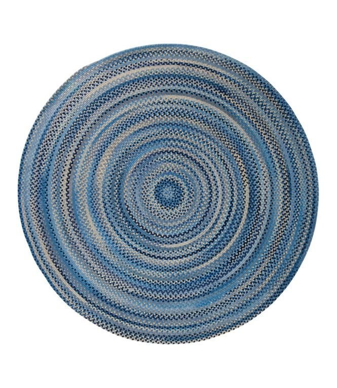 Braided Wool Rug in Blue