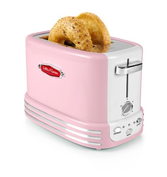 Nostalgia Retro 2 Slice Bagel Toaster in Pink.jpg