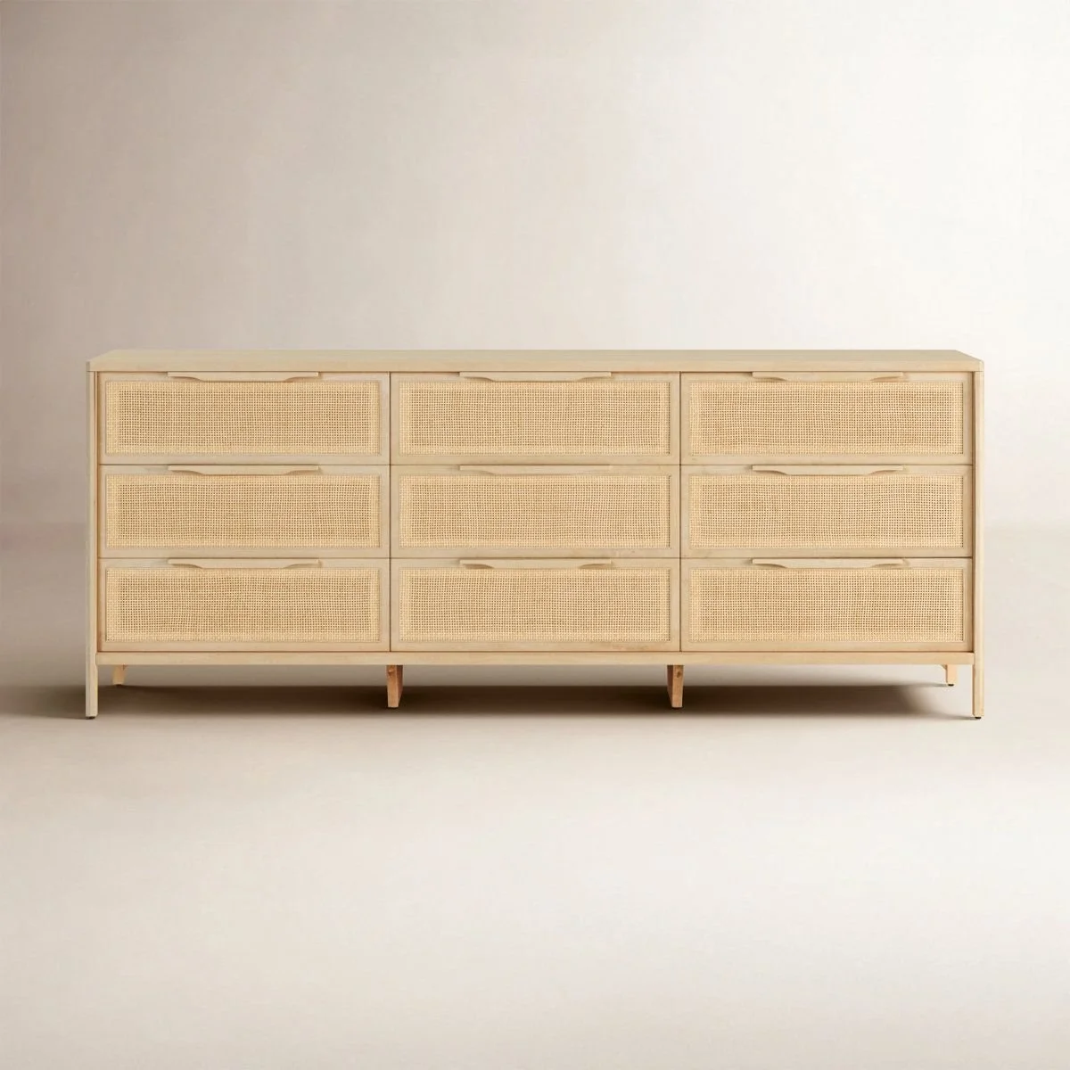 Nellie 9 Drawer Cane Dresser