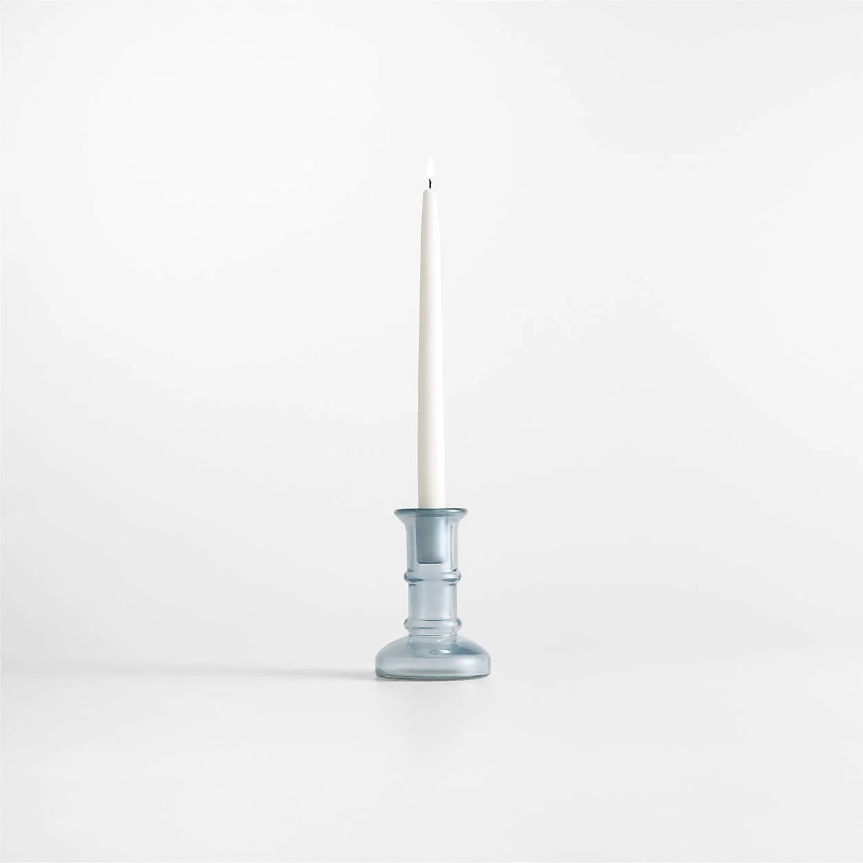 Kati Small Blue Glass Taper Candle Holder