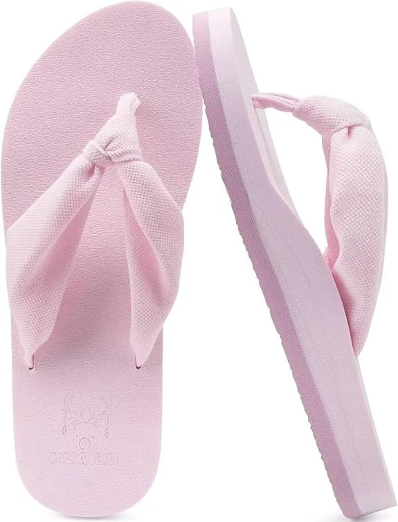 KuaiLu Flip Flops Women Arch Support -Pink