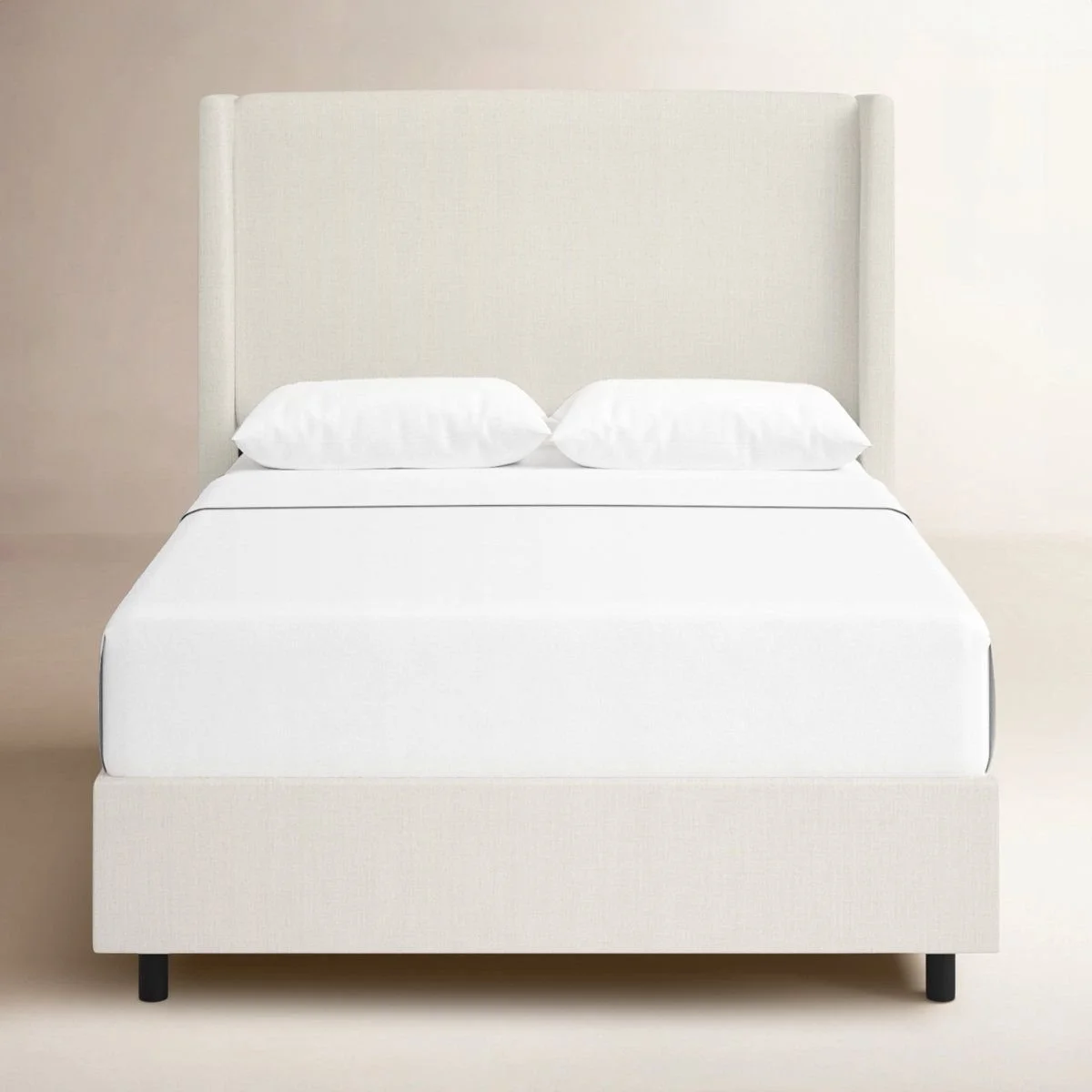 Tilly Upholstered Bed-White Linen