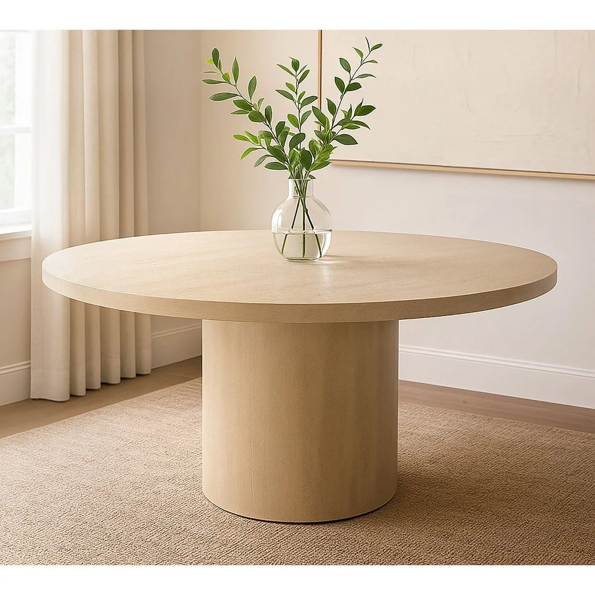 Budimir Round Solid Wood Dining Table