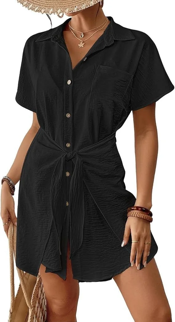 Black Bsubseach Womens Swimsuit Coverup