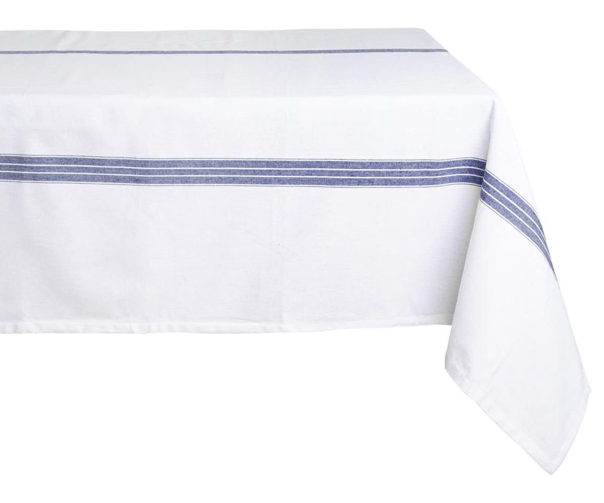 avy Blue Striped Farmhouse Table Cover