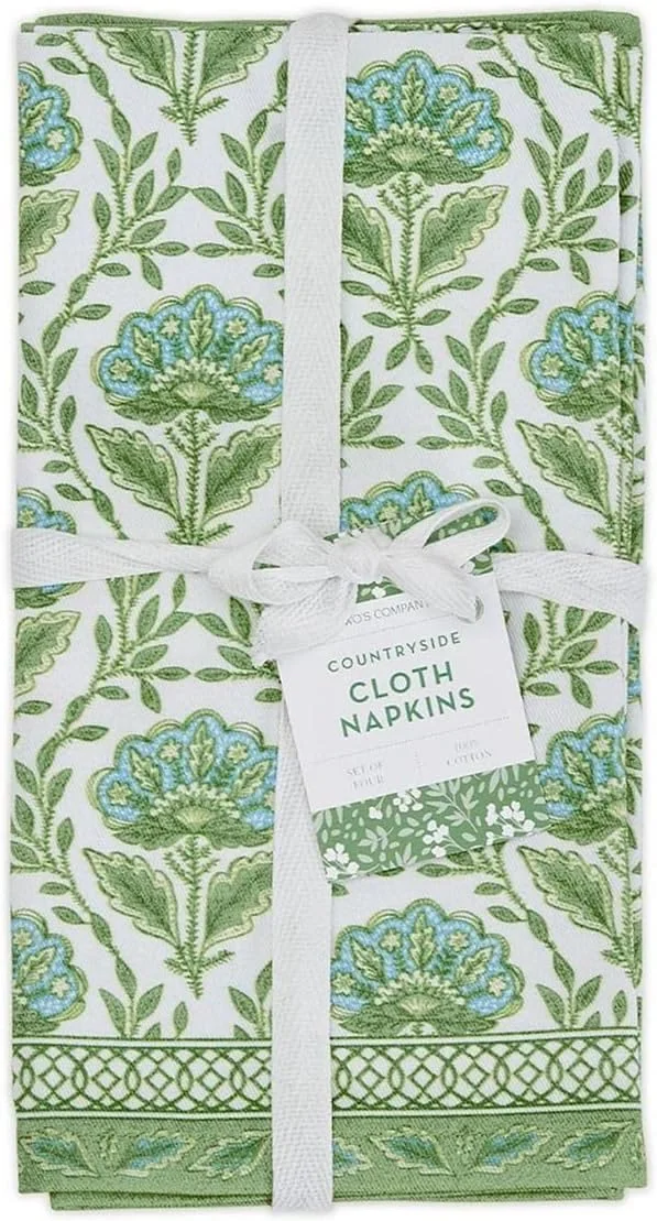 Floral Pattern Napkins, Set of 4