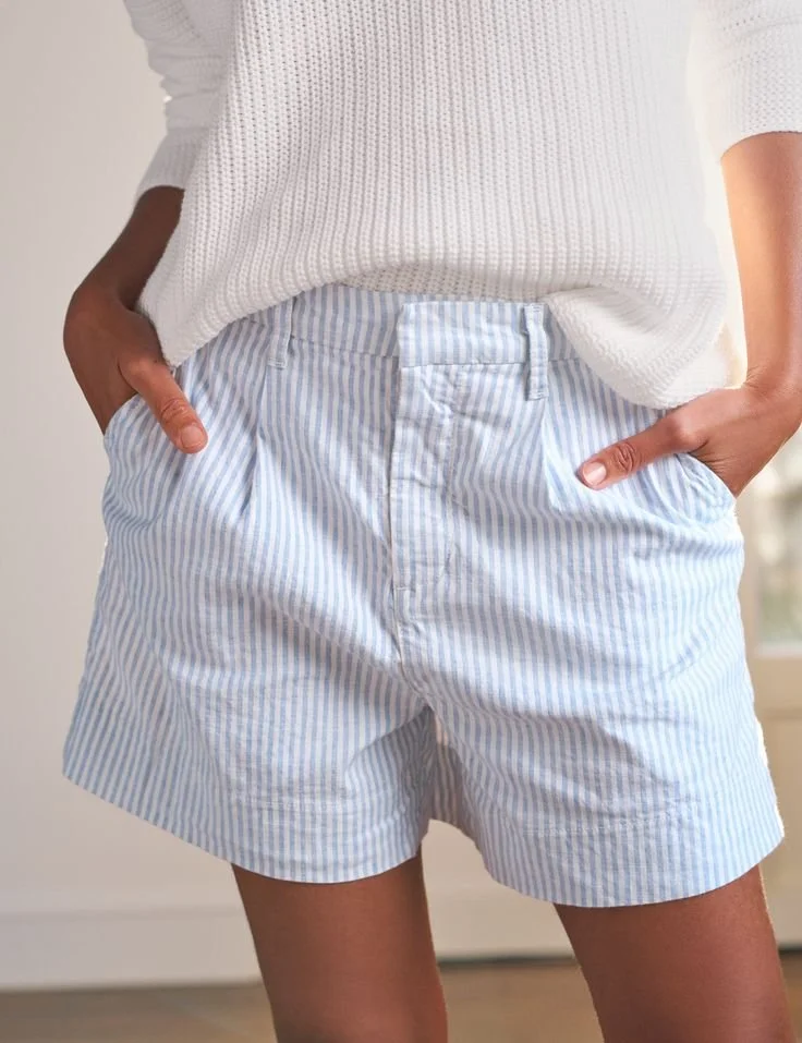 Waterford Blue and White Stripe Shorts