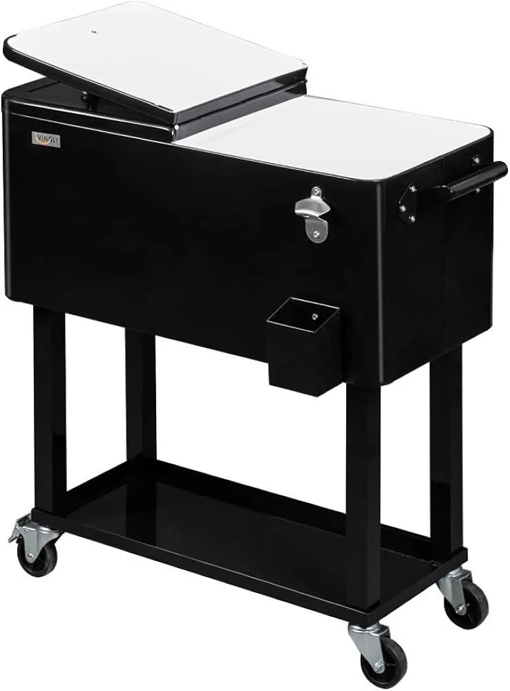 80 Quart Rolling Chest Cart