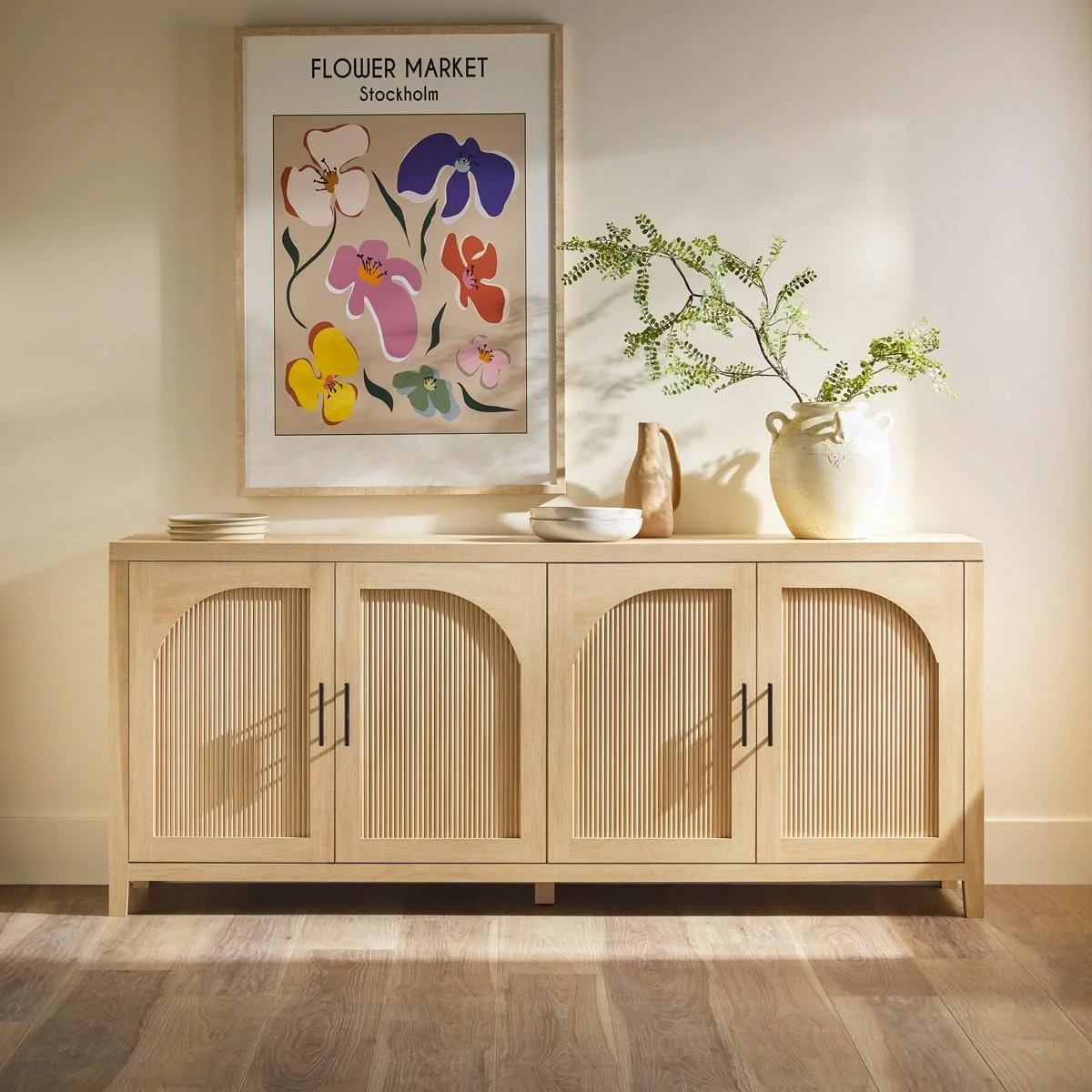Millwood Pines Eilisha Modern Reeded Sideboard with Arched Door.jpg
