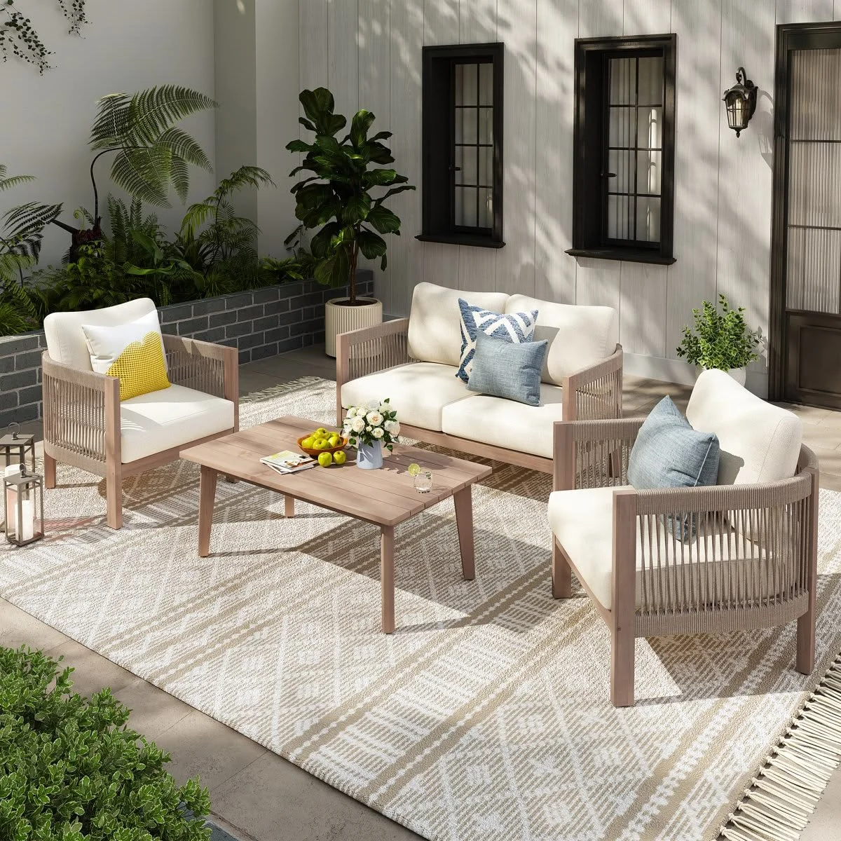 4 - Person Outdoor Seating Group With Cushions
