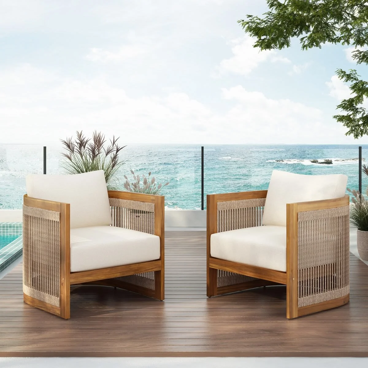 Masayushi Patio Acacia Wood & Woven Rope Lounge Chair With Cushions (Set of 2).jpg