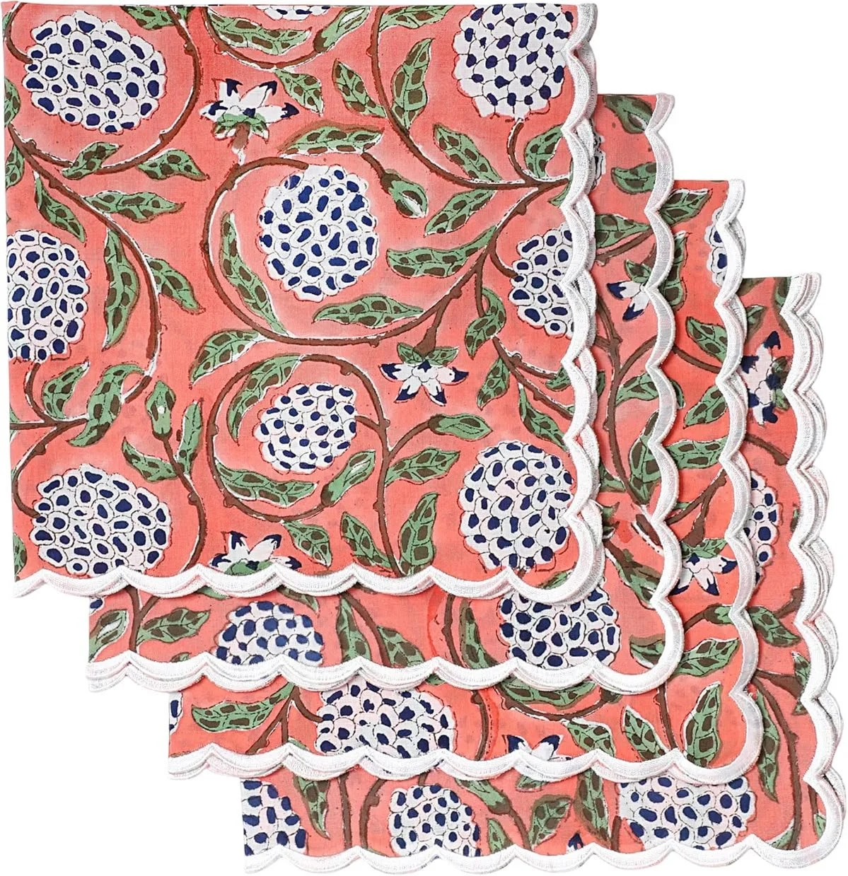 Rdhi Hand Block Print Dark Salmon Pink Napkin.jpg