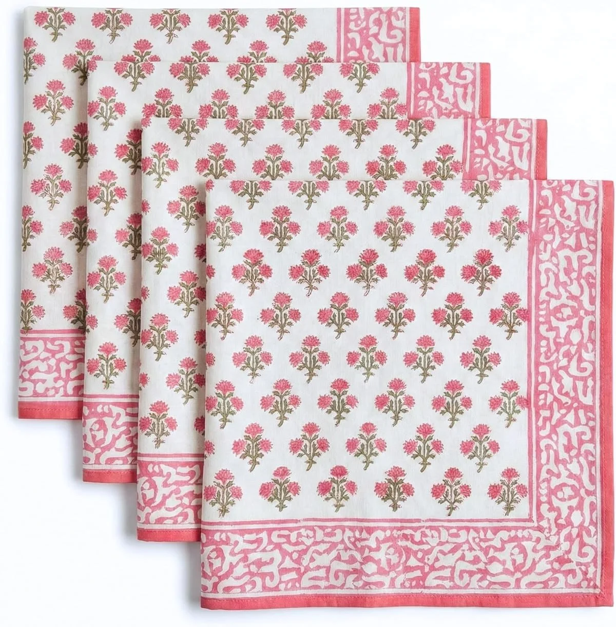 Pink and Green Floral Dinner Napkins 41426.jpg