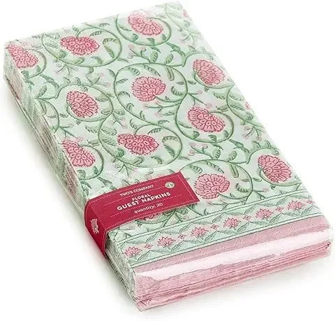 Pink and Green Floral Paper Napkins.jpg