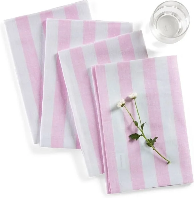 Pink and White Linen Stripe Dinner Napkins.jpg
