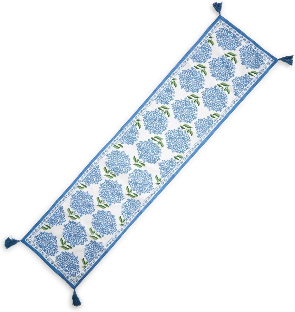 Hydrangea Table Runner with Tassel Accents.jpg