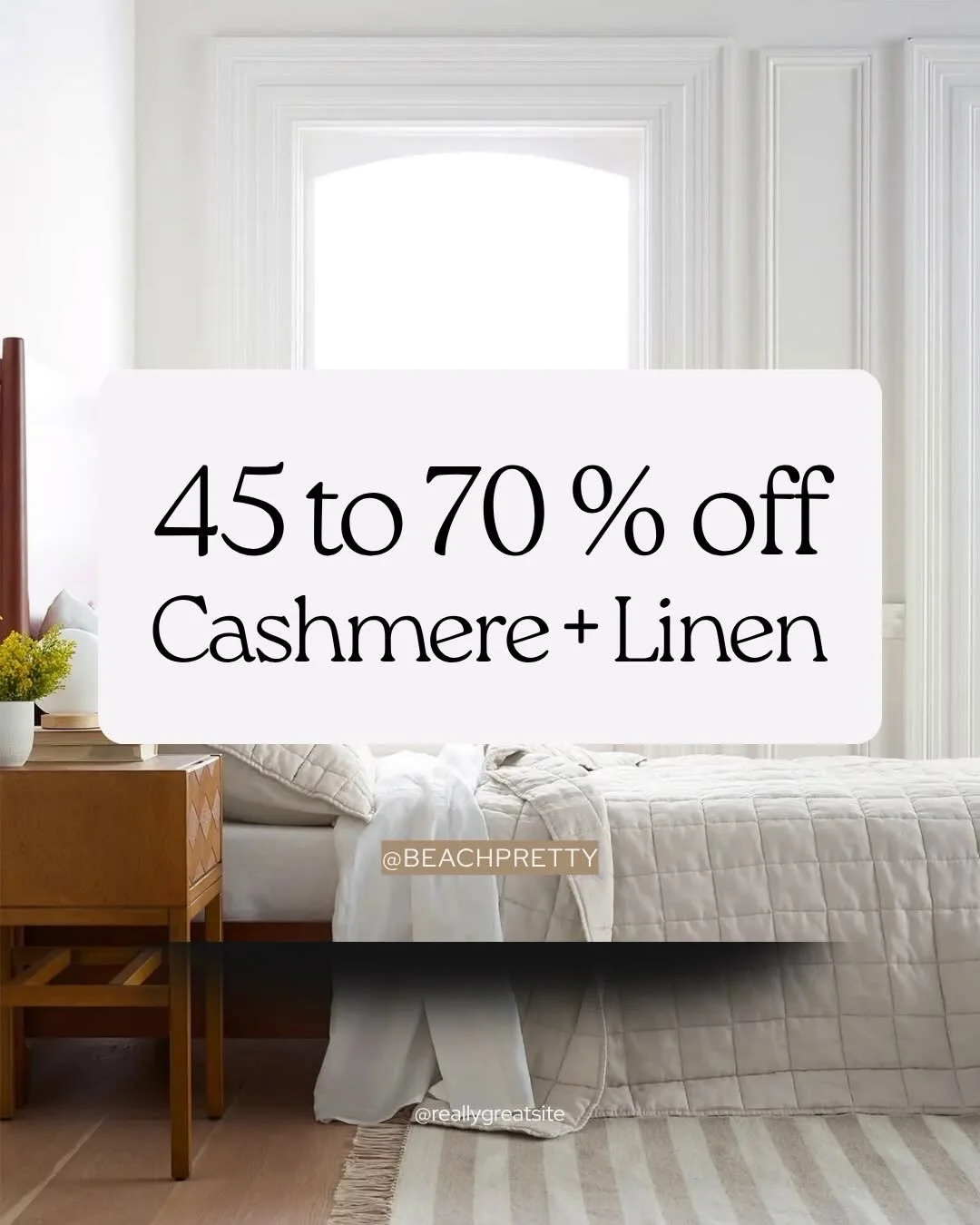 Refresh your wardrobe and home with timeless essentials crafted from luxurious European linen and soft Mongolian cashmere.  Even better, they&rsquo;re currently 45% -75% off, making it the perfect time to invest in quality staples you&rsquo;ll enjoy 