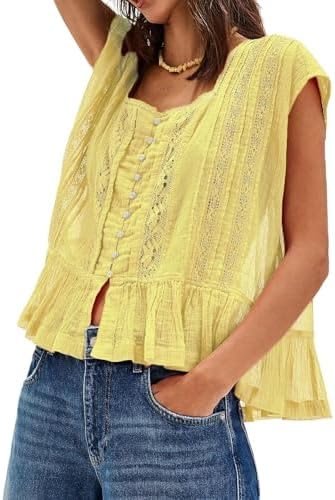 Women Semi Sheer Button Down Blouse.jpg
