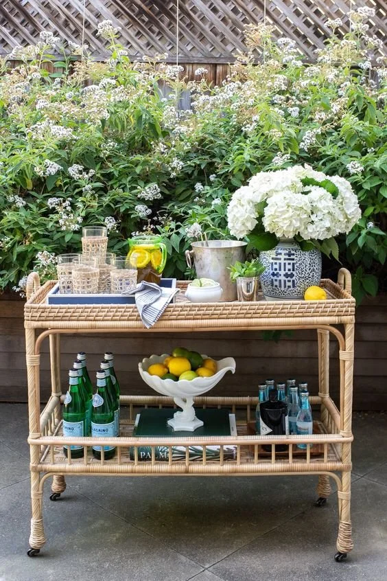 How to Design a Beautiful Summer Bar Cart