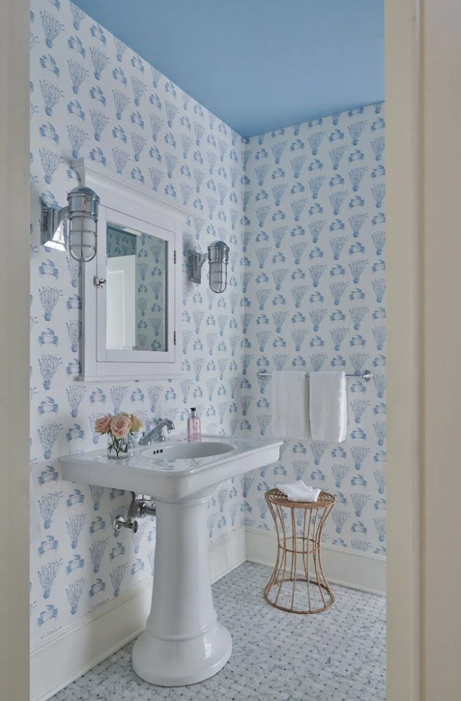 The 10 Prettiest Wallpapered Bathrooms