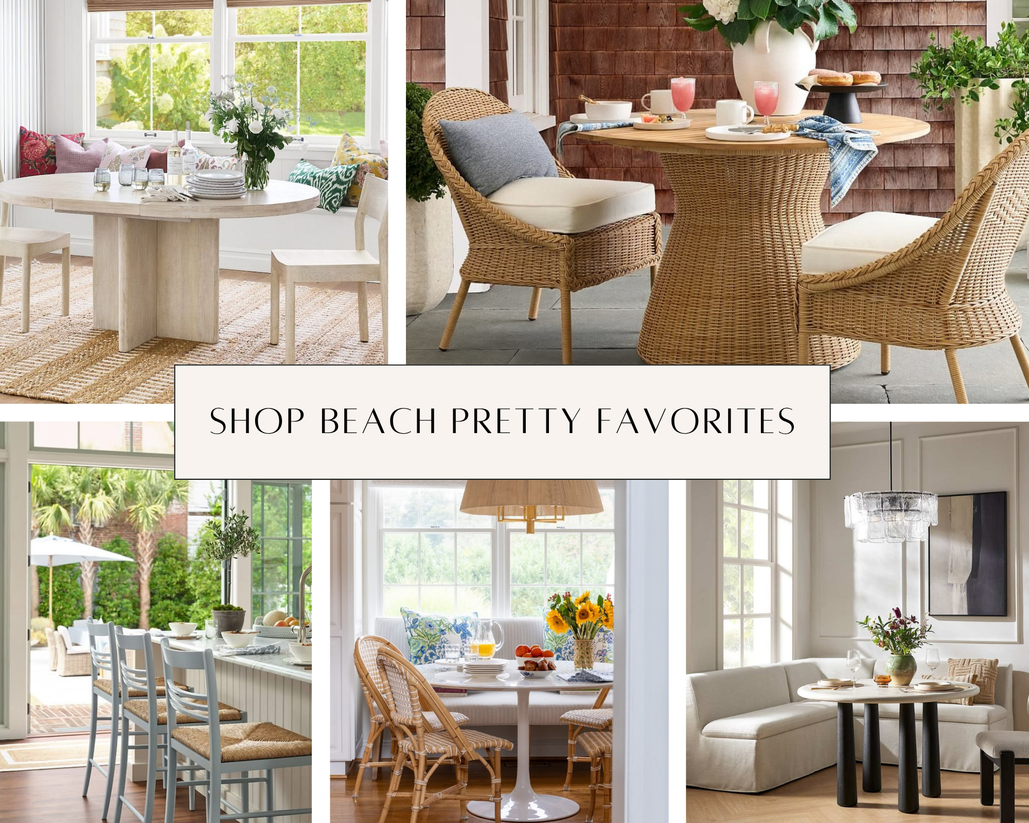 Browse my curated collection of modern coastal, California casual, and classic seaside-inspired dining favorites that bring effortless style to every meal.