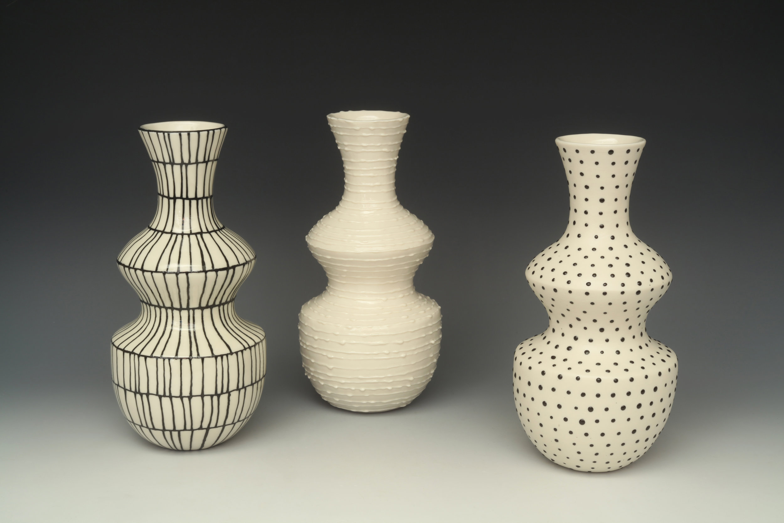 Ancient Vases, 9.25" H x 4.25" W
