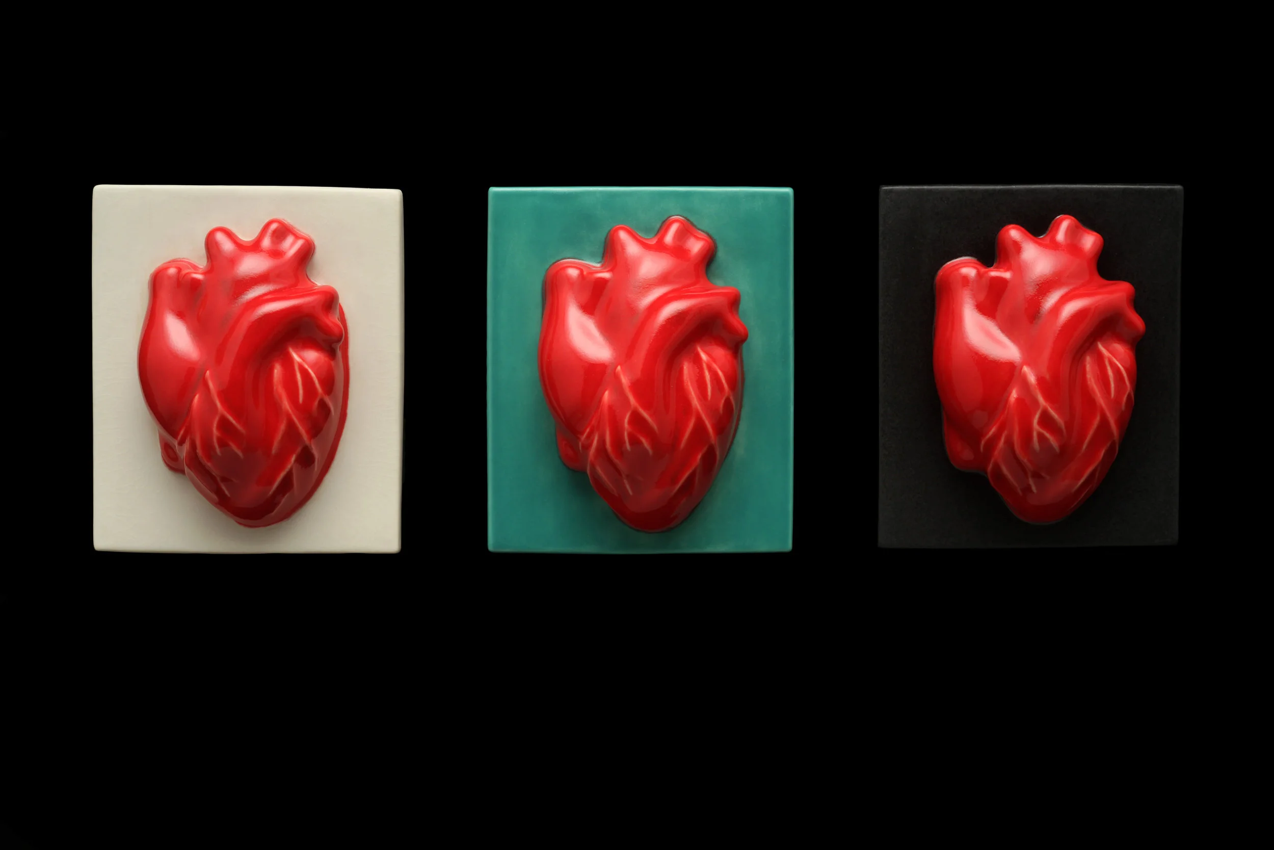 Milagro Heart wall sculptures, 5.5” H x 4.5” W