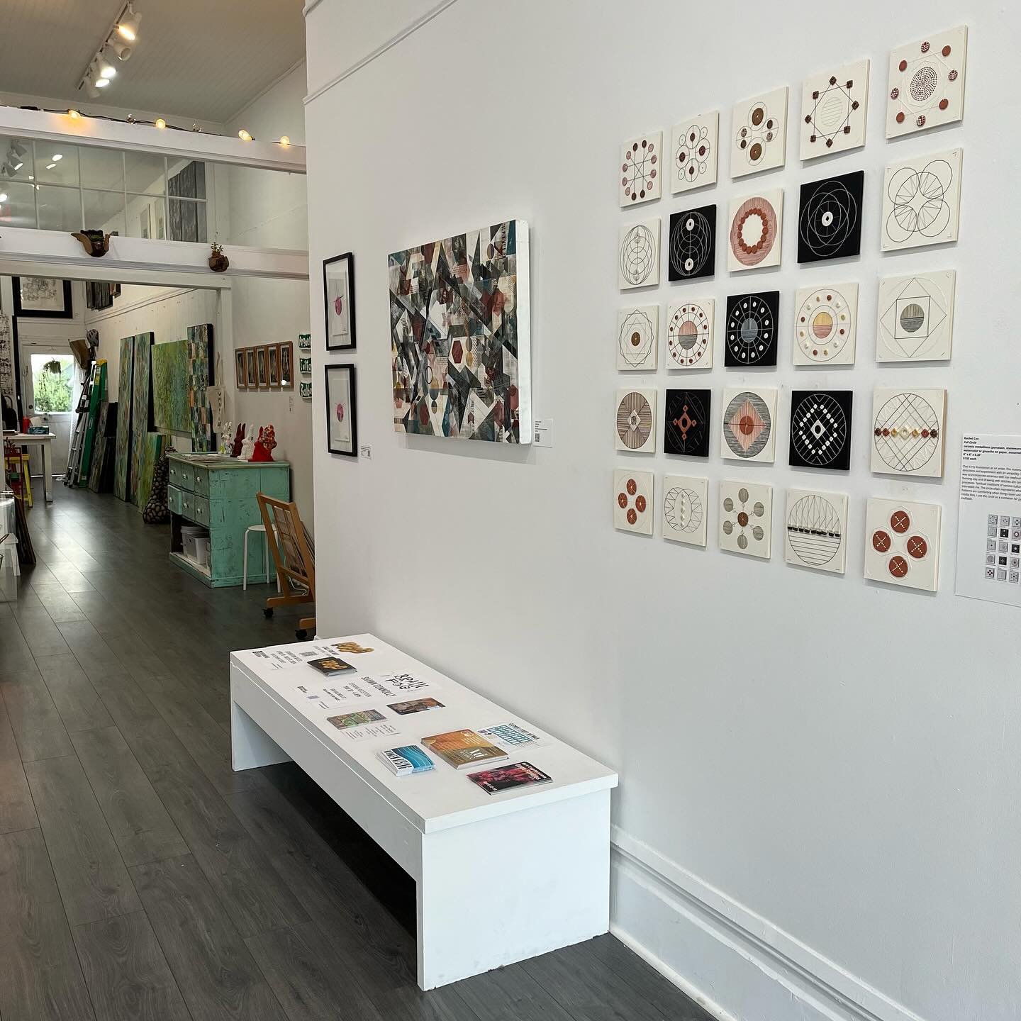 My &ldquo;Full Circle&rdquo; tiles are on view now in the Selections show at The Drawing Room @drawingroomsf. Take a stroll down Clement and check out the nicely-curated group show in this sweet little gallery through May 12. Thanks so much to Ren&ea