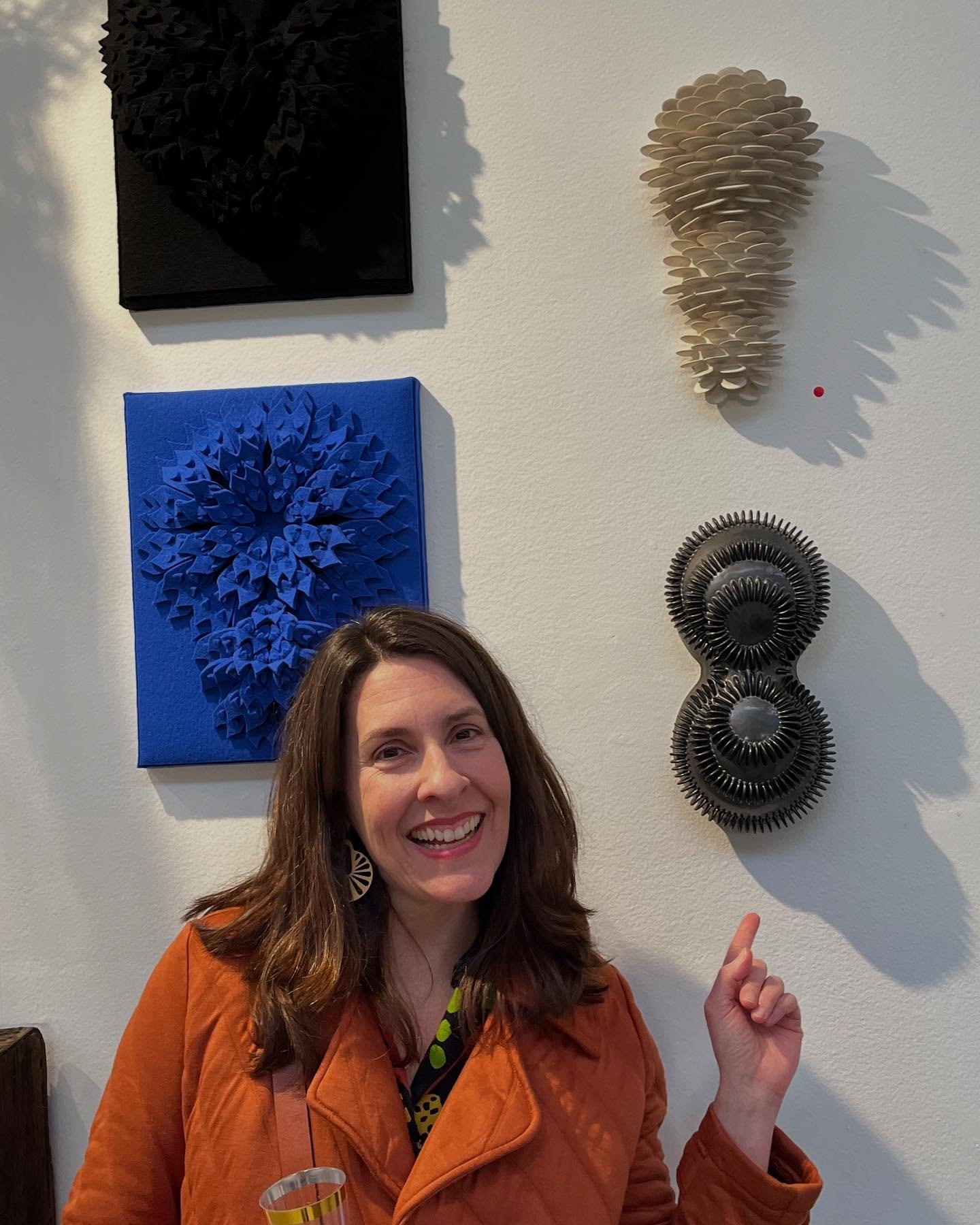 It&rsquo;s a thrill to walk into a show opening and see a red dot next to one of my pieces! My ceramic sculpture &ldquo;Heavenly Body I&rdquo; (top right) sold at the Superfine Art Fair last night. I&rsquo;m feeling super grateful to the collector an