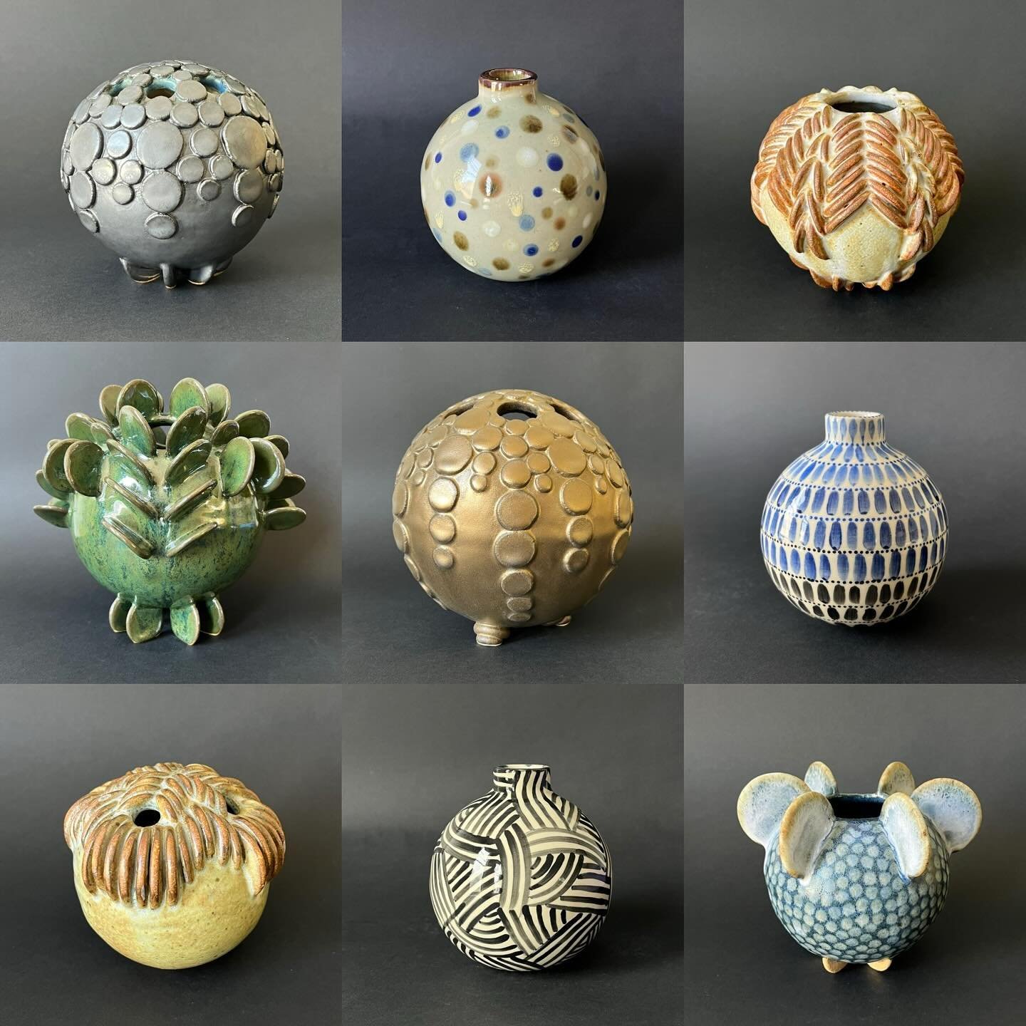 These vessels are evidence of some different ideas, techniques, and styles I applied in my ceramic art during the past year. They&rsquo;re now part of my New Year&rsquo;s sale: 20% off everything in my online shop! To get the discount code, please si