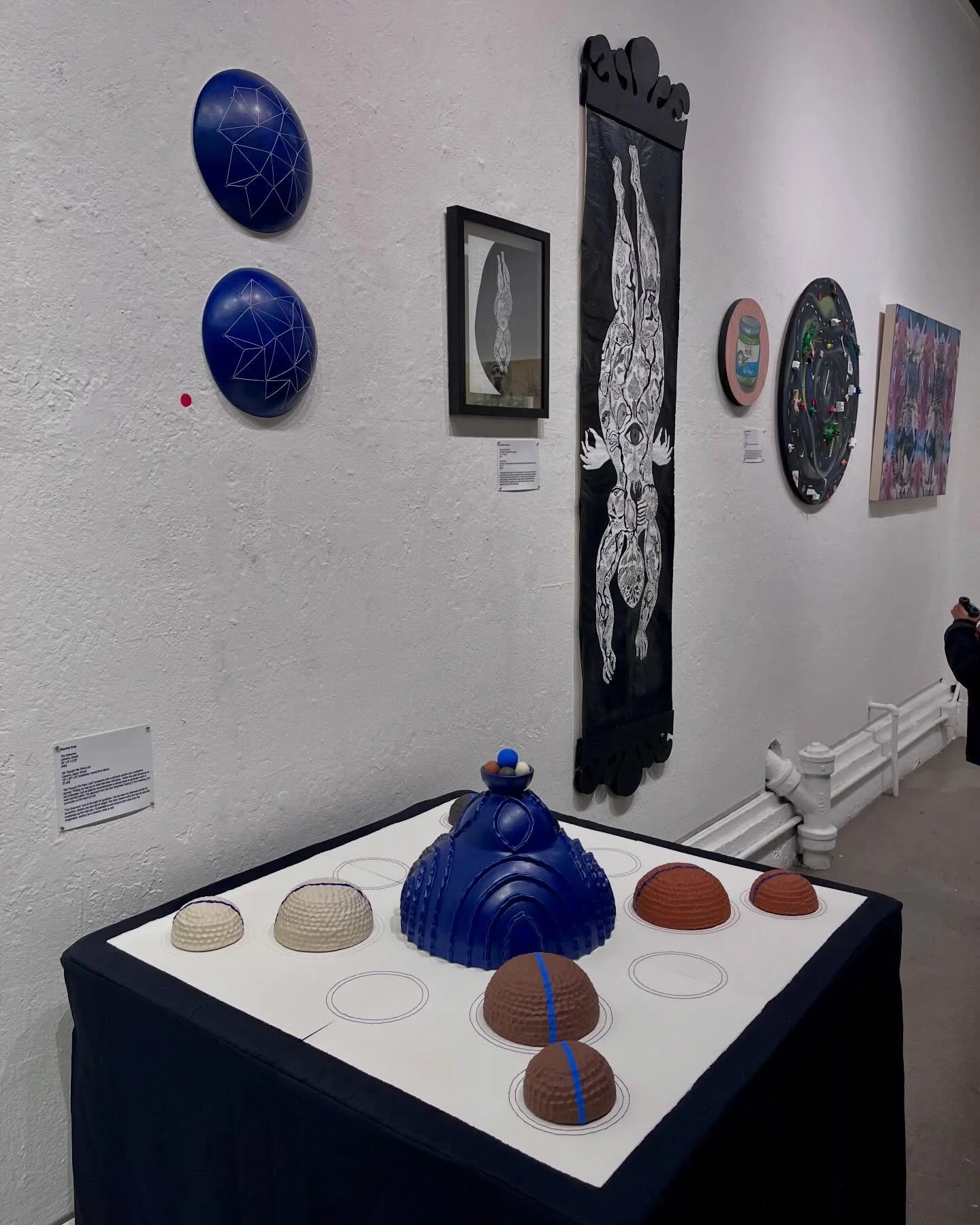 Two of my artworks are included in the ROADMAP show @arcgallerysf &mdash; a pair of wall sculptures and a mixed media installation. For this show, the curators invited 24 artists to explore the theme of the roadmap: &ldquo;At its core, the art should