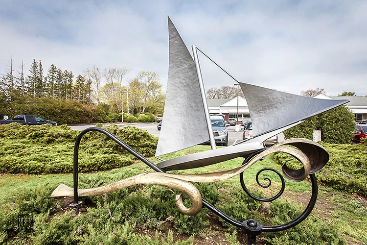 Unique Metal Scupture Boat.jpg