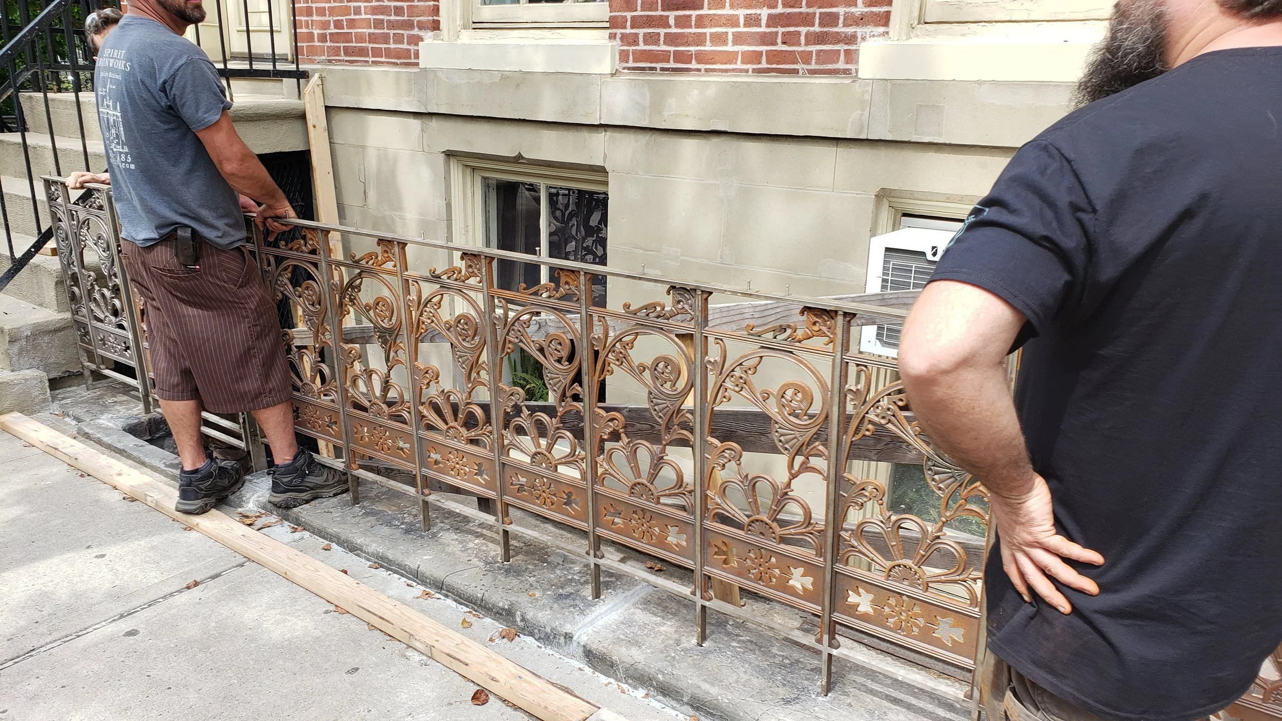 Test Fit Re-created Historic Iron Fence